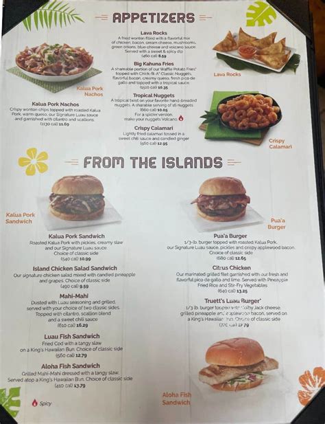 Truett's luau chick-fil-a menu - Morrow, GA 30260. Closed - Opens today at 6:00am EDT. (770) 210-0500. Need help? Order Pickup. Order Delivery. Order Catering. Prices vary by location, start an order to view prices. Catering deliveries at this restaurant require a $200.00 subtotal minimum order size. 